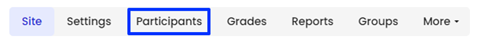 Moodle - Site Settings Menu - Participants